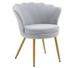 Image 14: Fluwelen schelp fauteuil