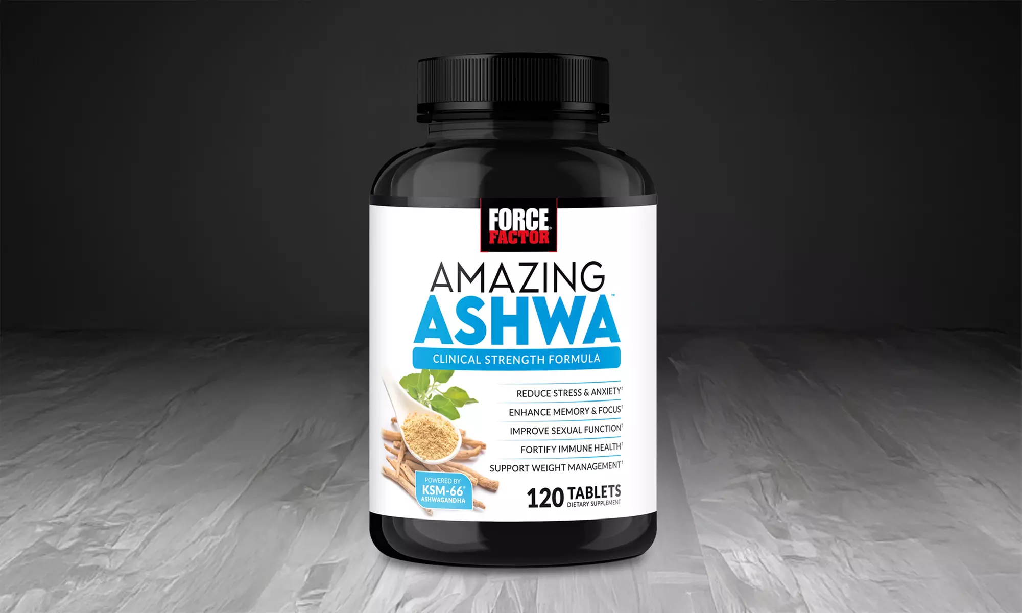 Force Factor Amazing Ashwa Tablets Ashwagandha Supplement for Stress & Anxiety - Primary Image