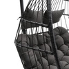 Image 32: Outdoor Cosy Rattan-Effect Hanging Egg Chair with Cushion