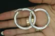 5MM Thick Solid 925 Sterling Silver 40MM French Lock Hoop Earrings - Second Medium