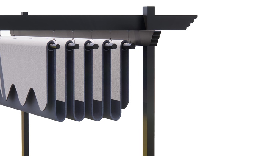 Image 4: Alivio 3m x 2m Steel Frame Pergola with UV-Resistant Canopy