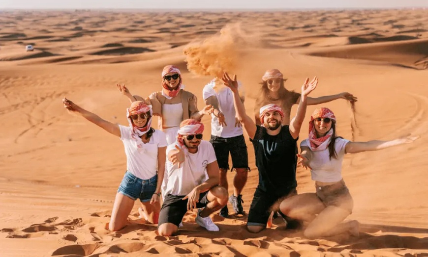 Image 3: Abu Dhabi Desert Safari+ Central/Home/Hotel Pickup–Dinner & Live Shows