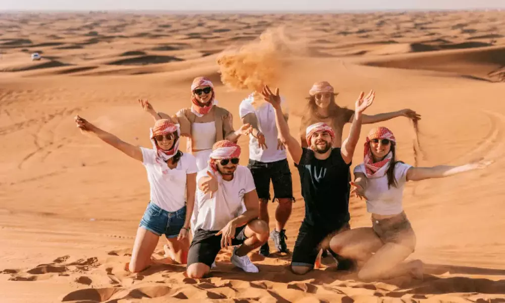 Abu Dhabi Desert Safari+ Central/Home/Hotel Pickup–Dinner & Live Shows