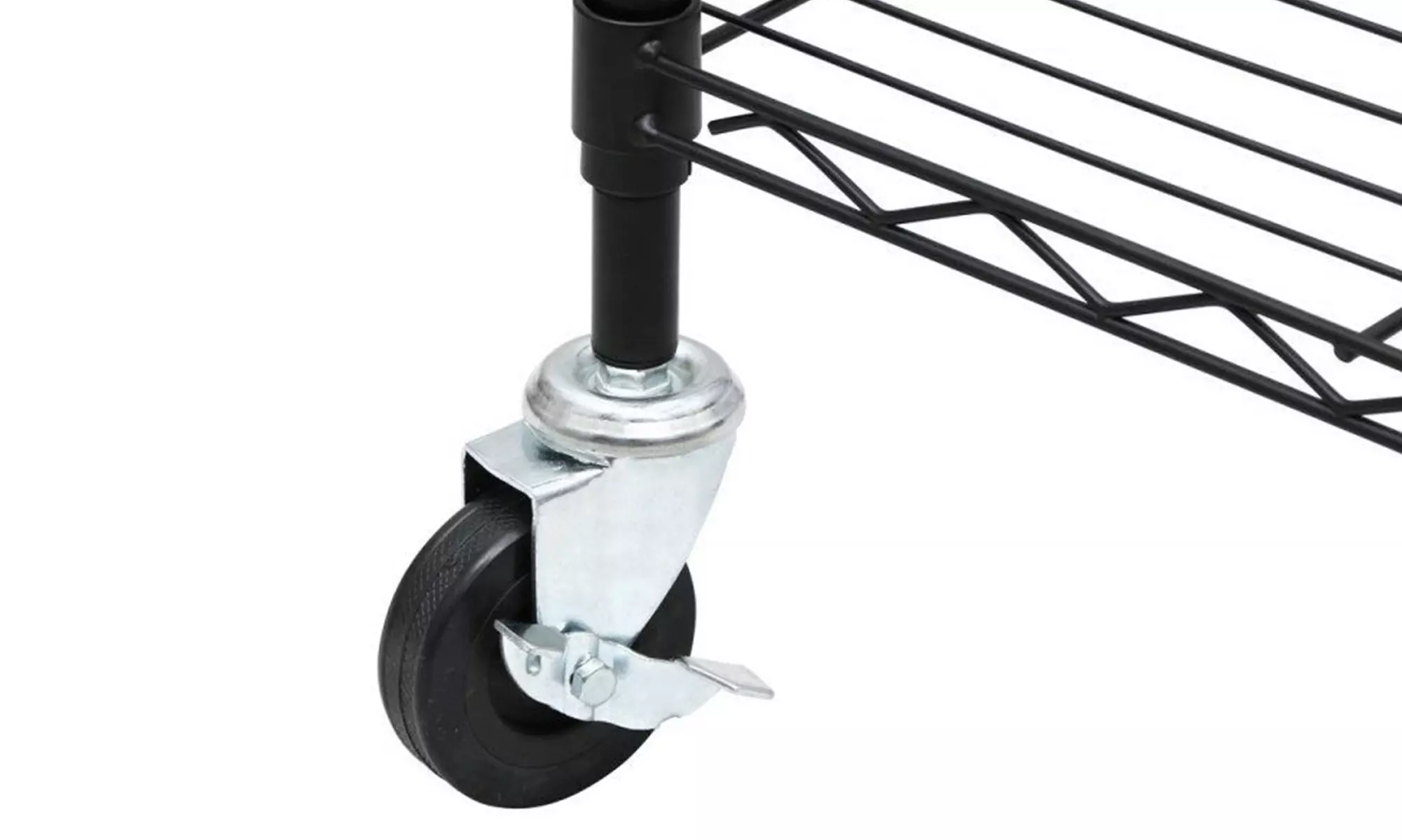 5-Tier Heavy-Duty Shelving Unit with Wheels Black 35''L x 18''W x 71''H