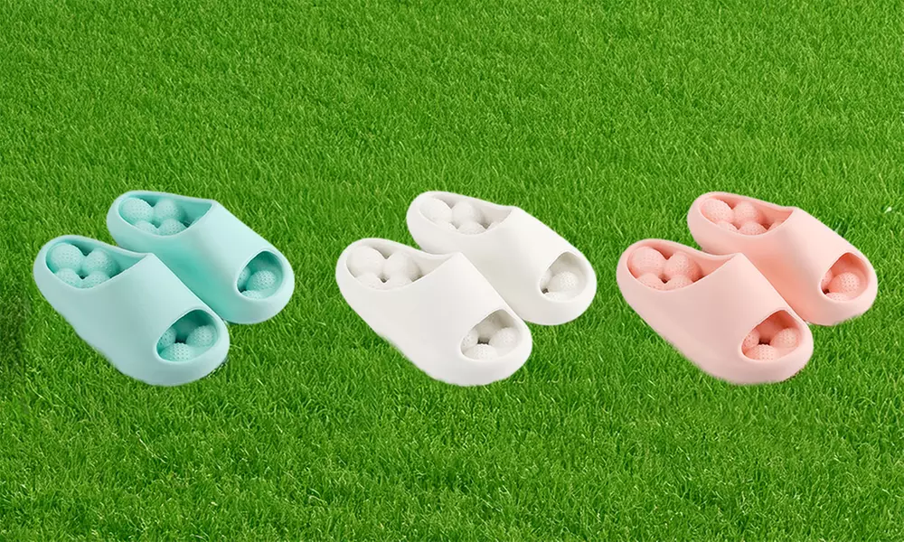 Non-Slip Bubble Slides Massage Pillow Slippers Soft Stress Relief Clouds Slipper