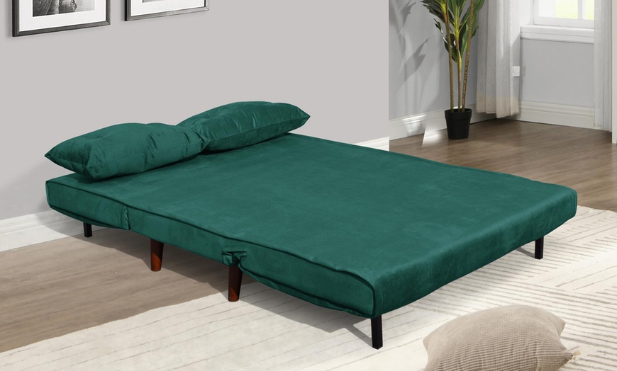 Image 7: 2 Seater Sofa Bed with Cushions