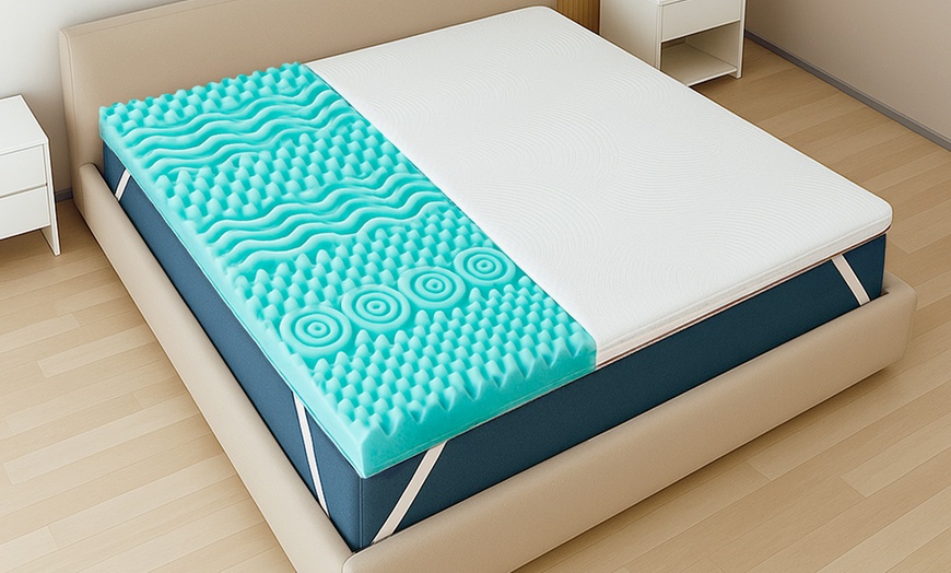 Image 3: Topper in memory foam a 9 zone The White Stone
