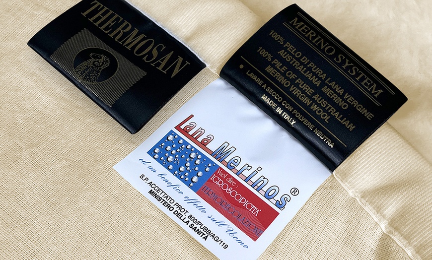 Image 3: Coperta matrimoniale in lana merinos