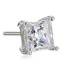 Image 1: Paris Jewelry White Gold Plated Princess 2cttw Cubic Zirconia Stud Earrings