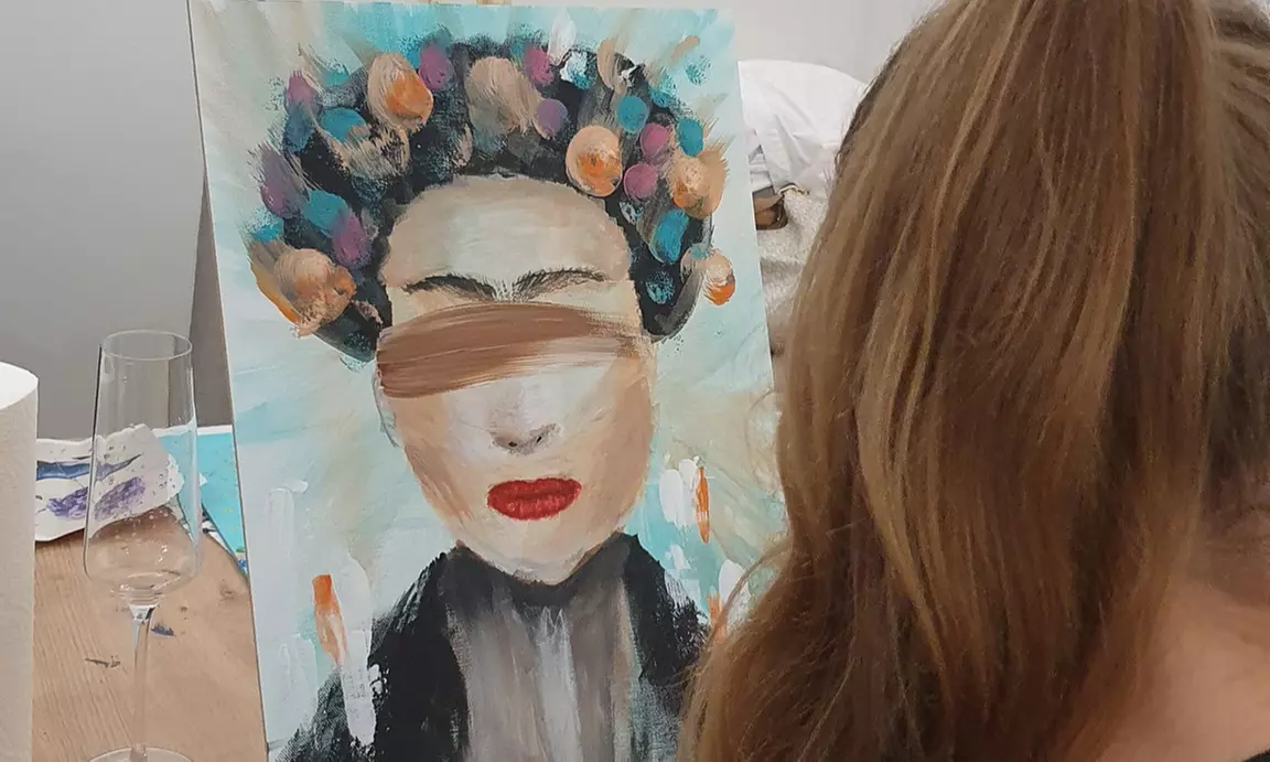 Malparty – kreatives Sip-&-Paint-Erlebnis für 2 oder 3 Personen