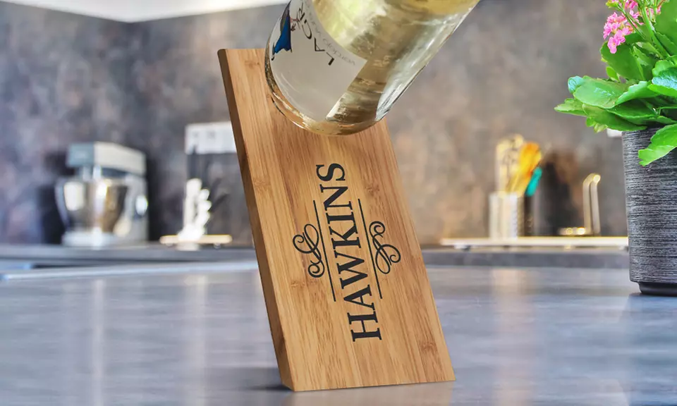 Personalized Wine Bottle Balancer with Name and Initial