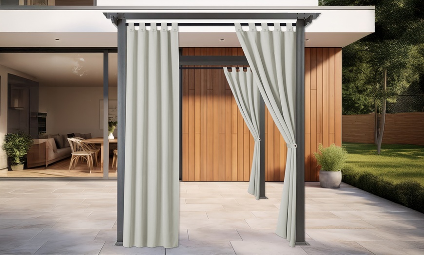 Image 3: Cortina para pérgola resistente a los rayos UV y lavable a máquina