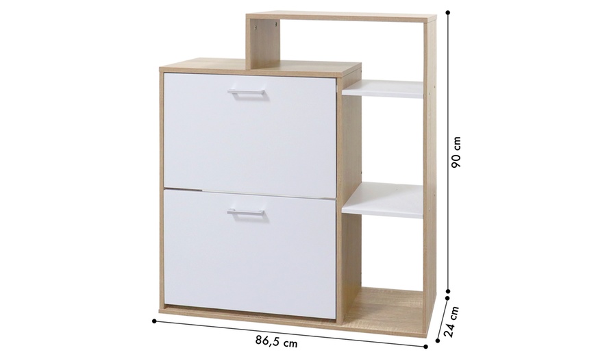 Image 24: Scarpiera in legno con mensola