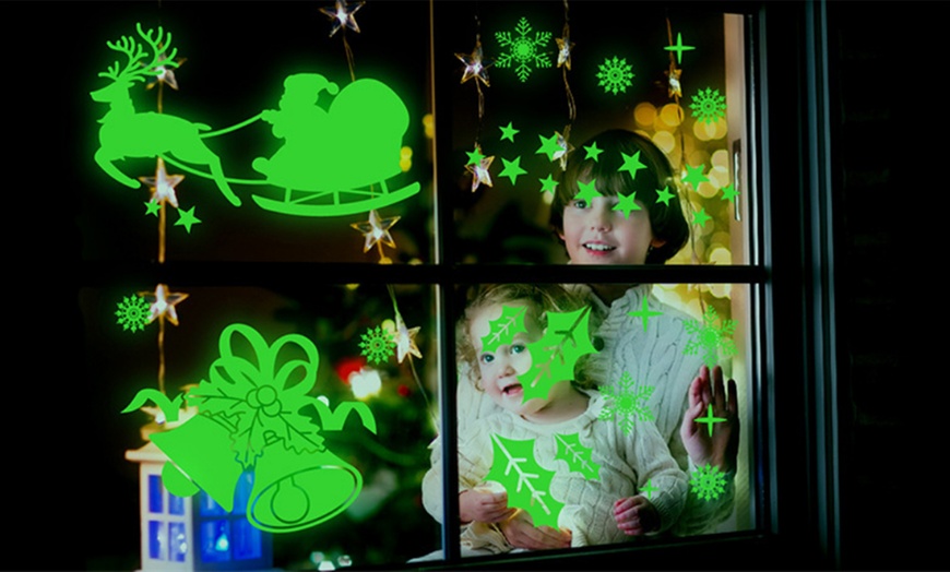 Image 3: Glow-in-the-Dark Christmas Decoration Sticker