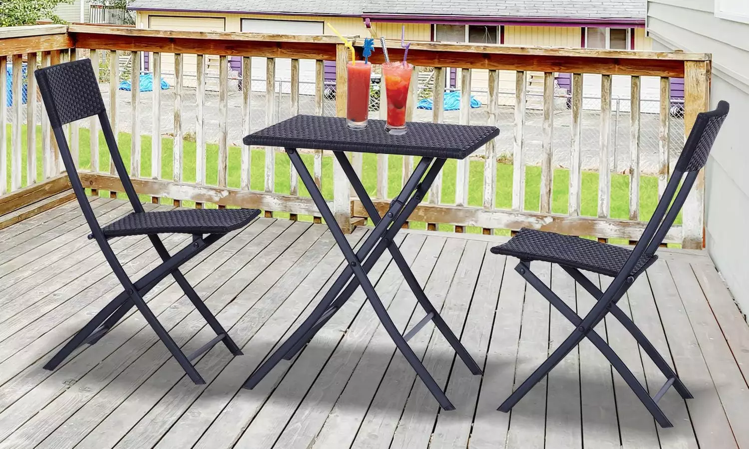 Outsunny Rattan-Effect Bistro Set - Primary Image