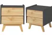 Mesita de noche con dos cajones con envío gratuito - Second Medium