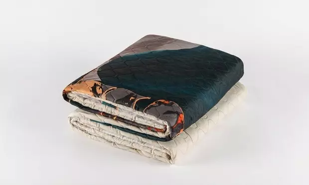 Italiaanse lichte sprei met 3D-print voor tweepersoonsbed