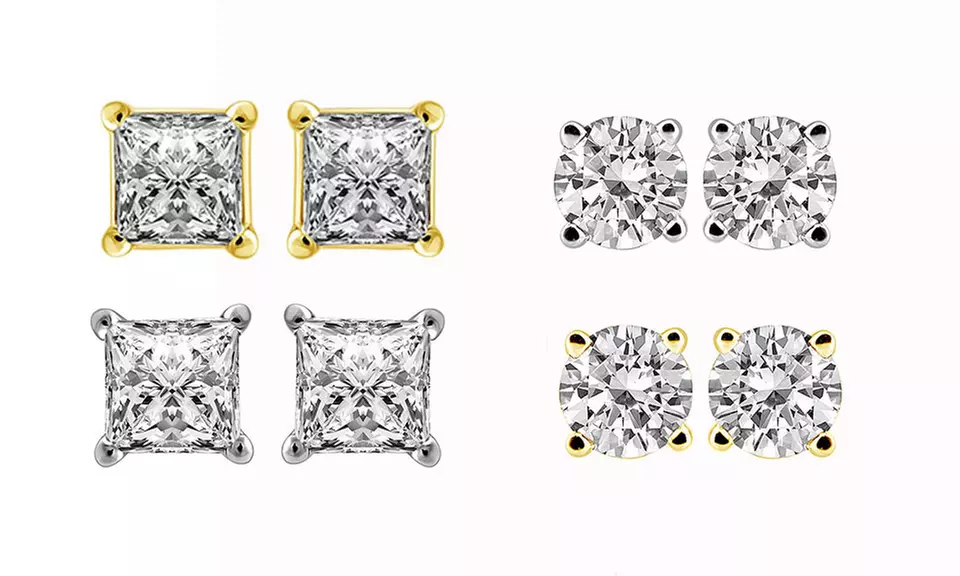 1/3 CTTW Diamond Stud Earrings in 14K Gold by Brilliant Essence Value Collection - Primary Image