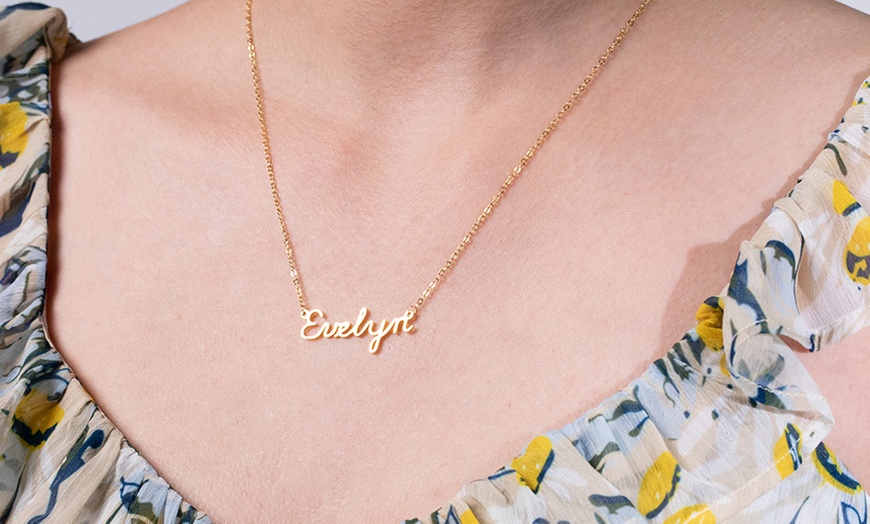 Image 4: Custom Projection / Name / Photo Necklace