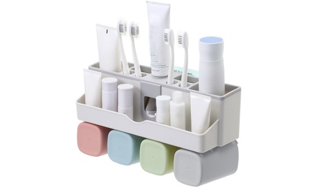 1, 2 ou 3 supports de rangement muraux pour brosses à dents et dentifrices