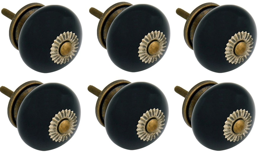 Image 3: 6 Ceramic Drawer Knobs 8 Colours