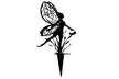 1 ou 3 sculptures silhouette de fée en métal pour jardin avec modèle au choix - Second Medium