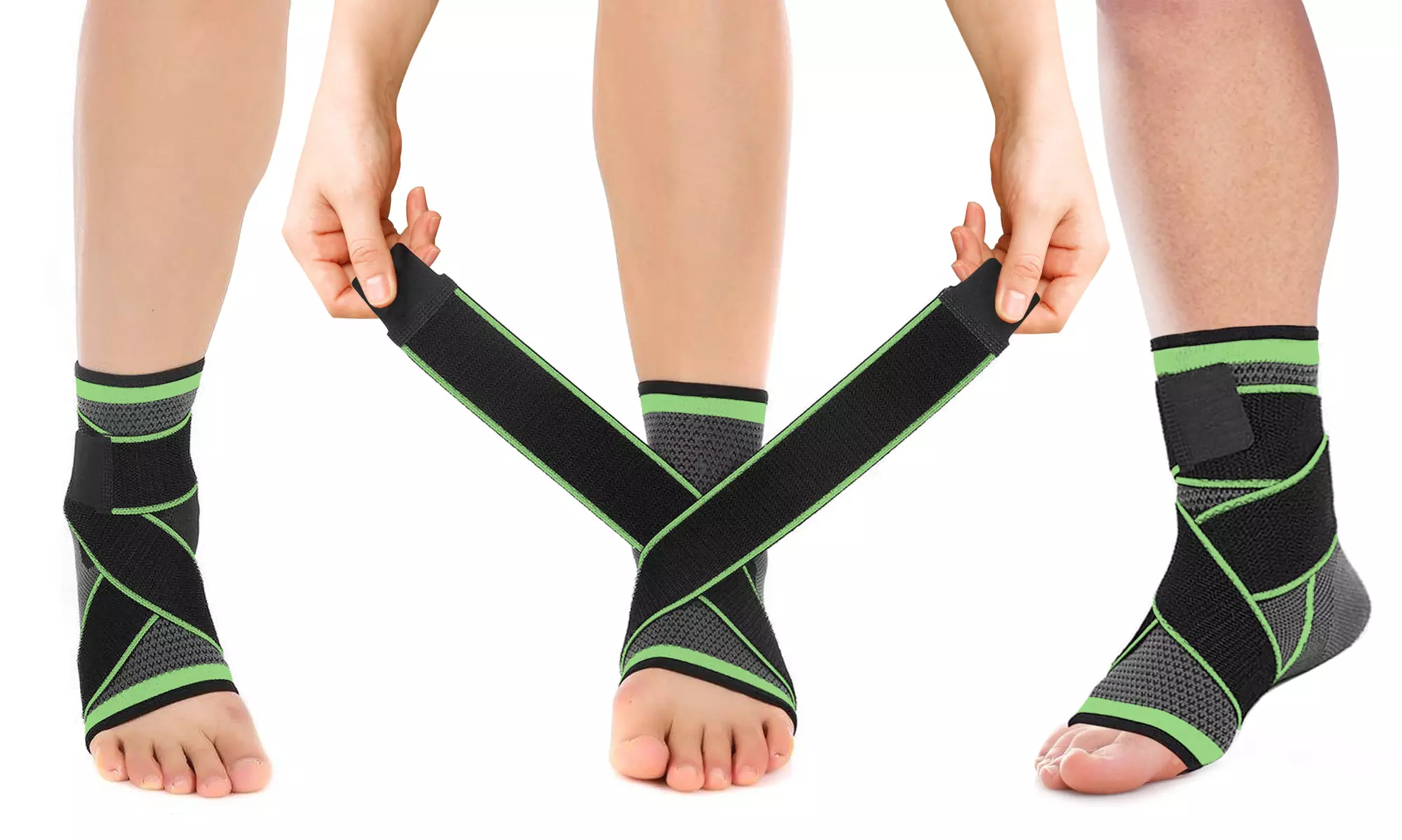 DCF Adjustable Ankle Compression Sleeve for Men and Women (1-Pair)