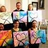 Image 1: Host a Private "Paint and Sip" Party at Home or a Local Venue