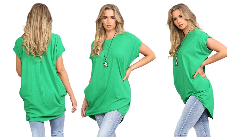 Image 6: Want Clothing Oversized Sleeveless Hi-lo Back Baggy T-Shirt Dress
