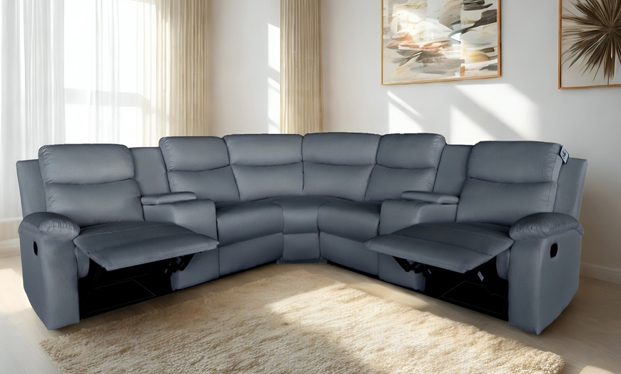 Image 1: Ravello Five Seater Recliner Sofa