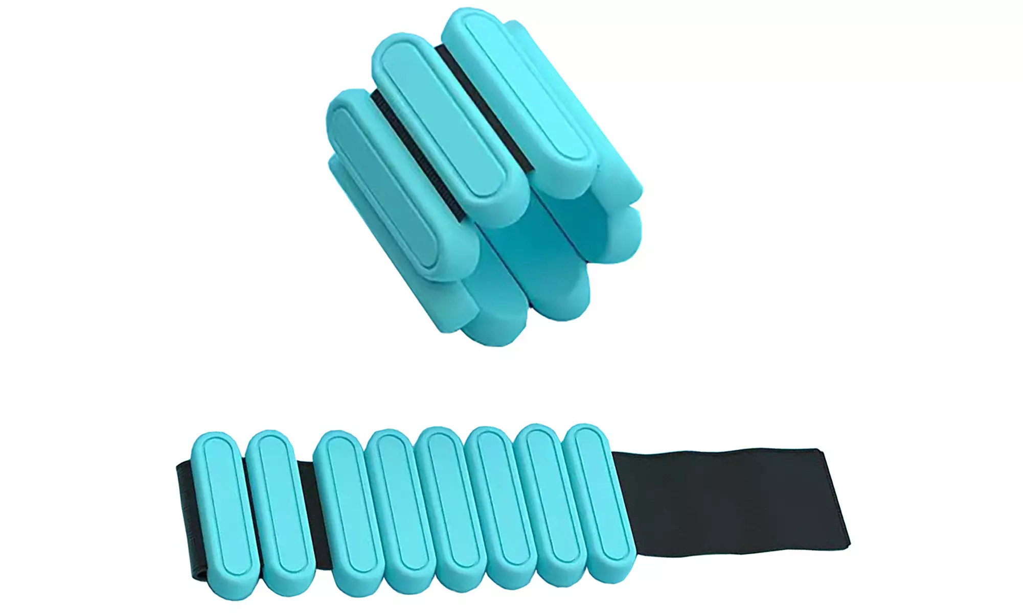 Zummy Set of 2 (1lb & 2lb )  Adjustable Wearable Wrist & Ankle Weights  