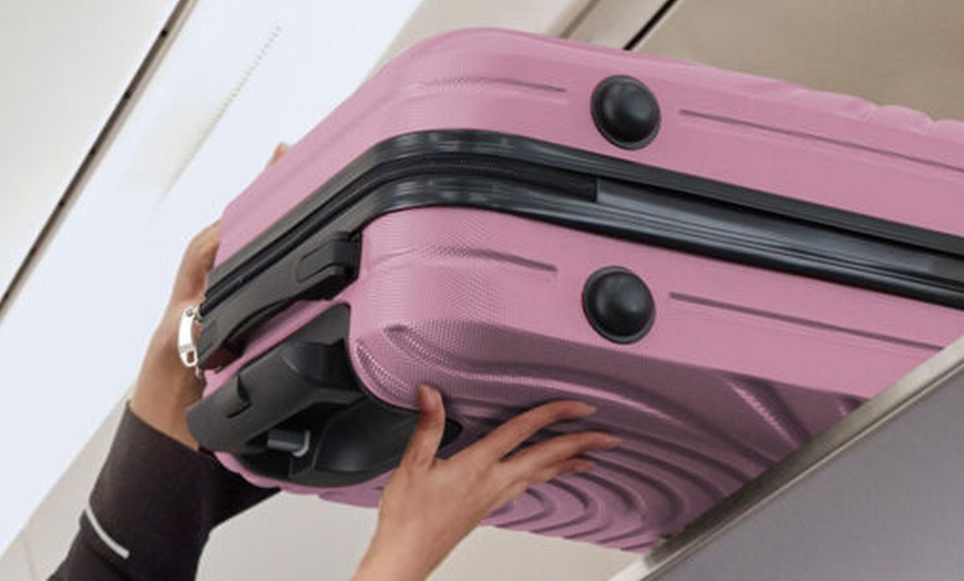 Image 12: 18'' Cabin Suitcase - ABS Hard Shell, Spinner Wheels, Lock