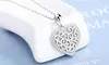 18K White Gold Filigree Heart Pendant Necklace with crystals from Swarovski