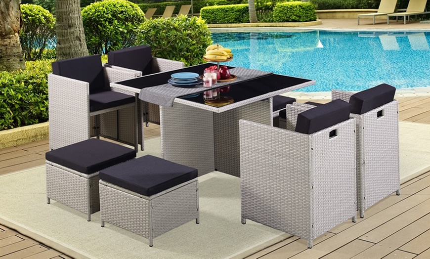 groupon 9 piece rattan cube