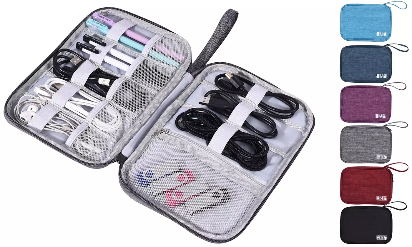 Waterproof Travel Electronics Cable & Accessories Organizer Storage Bag