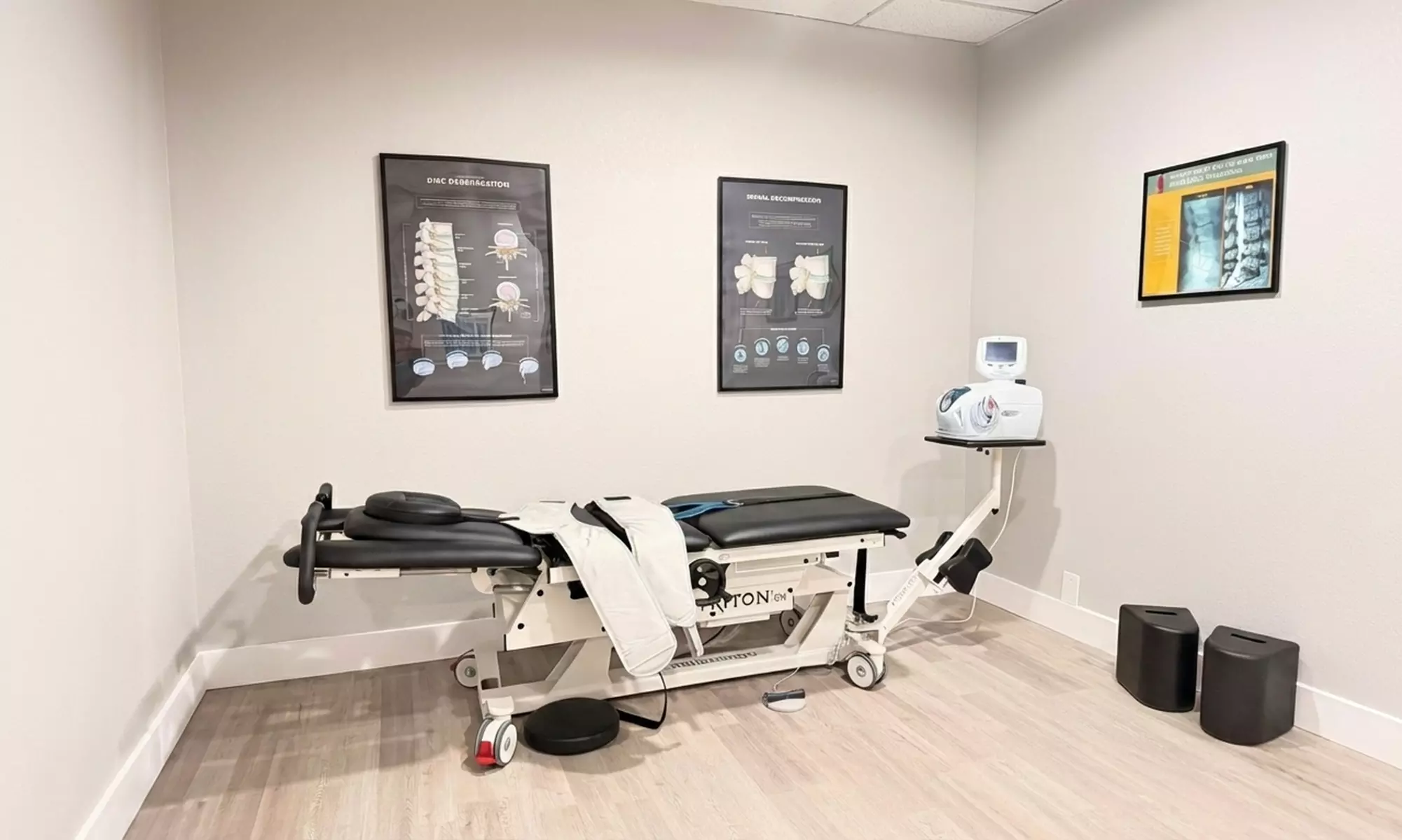 Chiropractic Exam, Adjustment, and Therapy Sessions