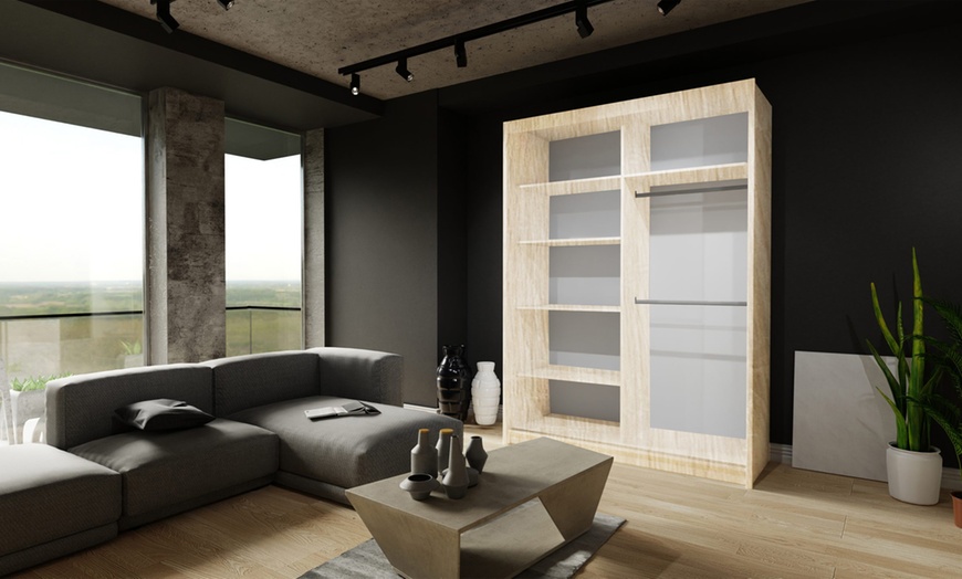 Image 21: Double Mirror Sliding Door Wardrobe