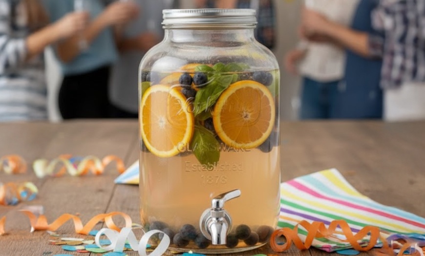 Image 3: Dispenser in vetro da 4 L