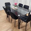 Image 31: Glass Dining Table Set with Chair Options