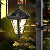 Image 13: One or Two 1.4m Twin-Head Solar Warm White LED Lamp Post Lights