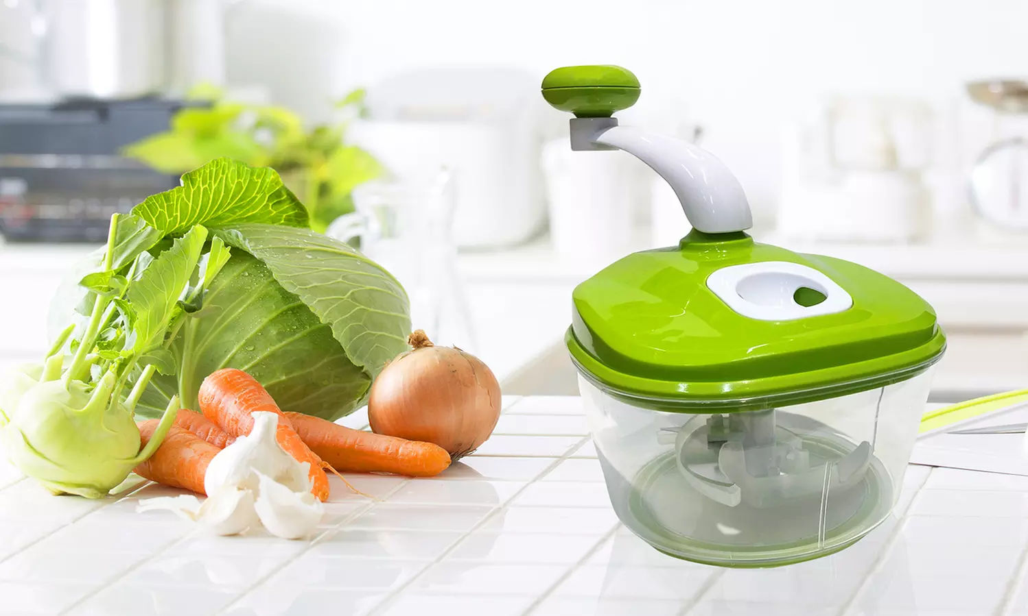 Hachoir à manivelle et 3 lames tranchantes de No name - Primary Image