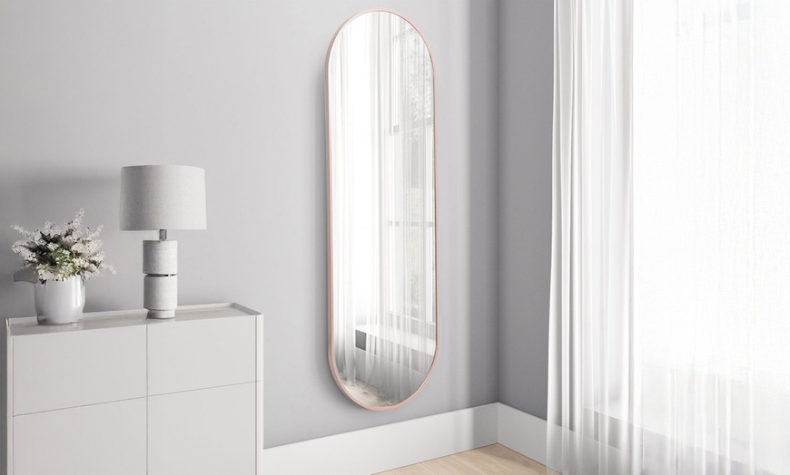 Image 4: Living And Home Limited 150cm Oval Full Length Wall Mirror