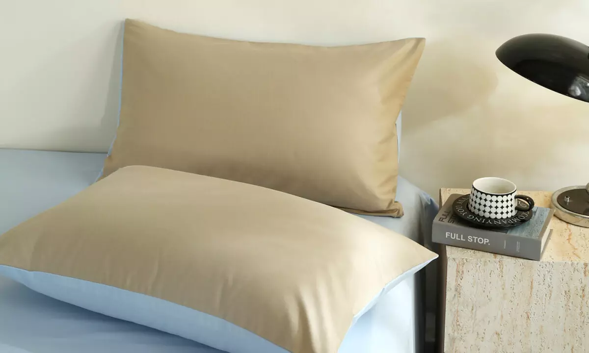 Reversible Pure Cotton Pillowcase Pair