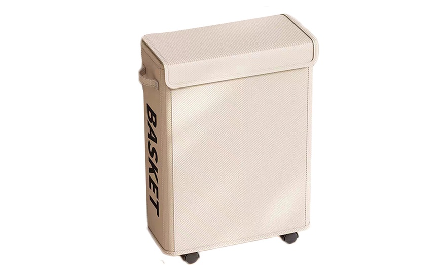 Image 4: Under Desk Rolling Cart with Lid