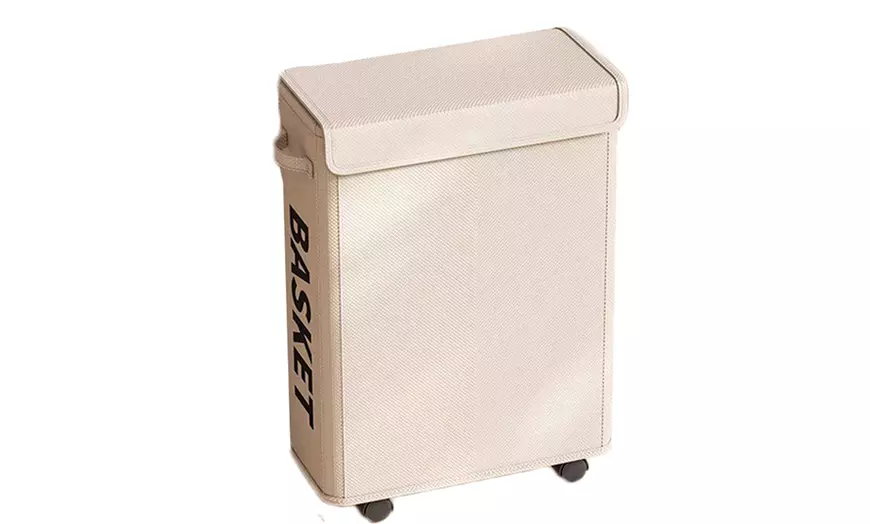 Image 4: Under Desk Rolling Cart with Lid