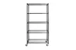 5-Tier Heavy-Duty Shelving Unit with Wheels Black 35''L x 18''W x 71''H - Second Medium