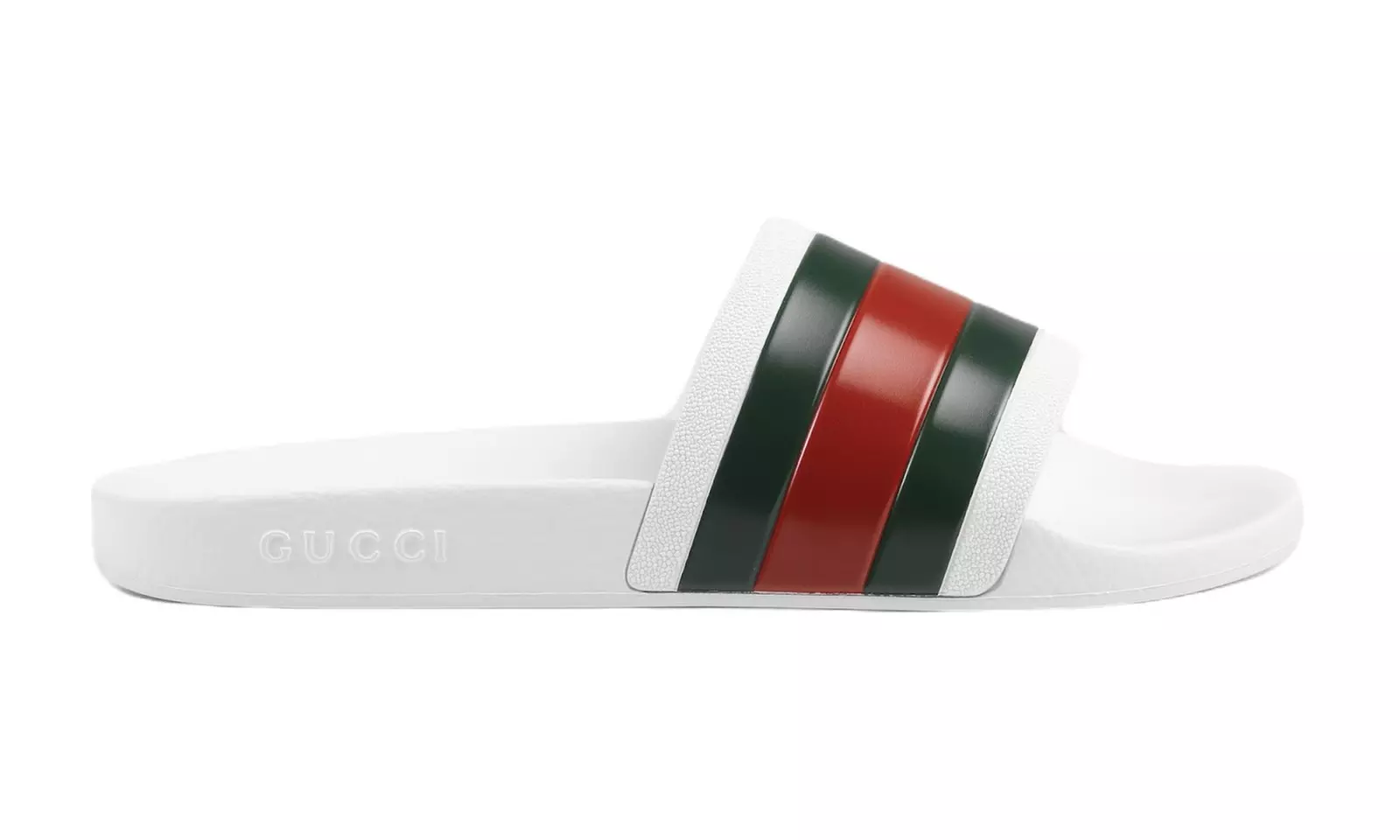 Gucci Men’s Web Slides – Rubber Comfort | Multiple Sizes Available