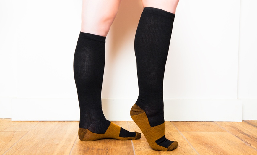 Image 3: Copper-Infused Compression Socks