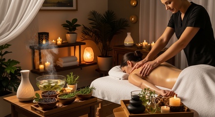 Two 60 Min Body Massage + Therapeutic Oil Blends and Back or Foot Scrub - Healing Energies