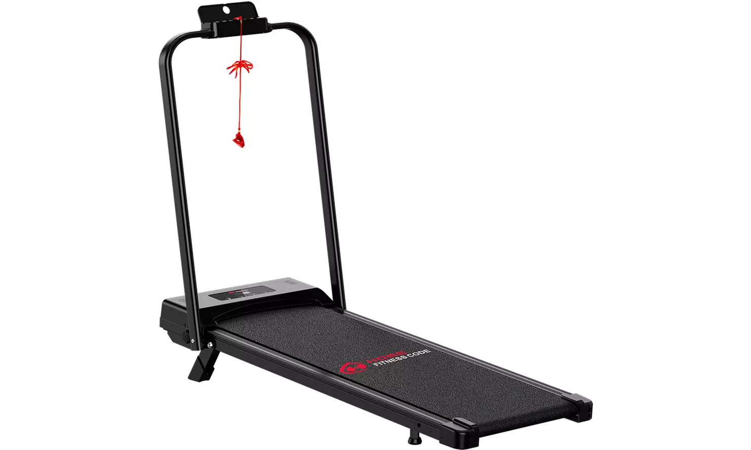 2-in-1 Foldable Treadmill with LCD Display and Remote